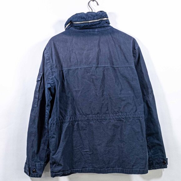 J Crew NX-631 Military Field Jacket Hooded Distressed Large Y2K Army Streetwear - Picture 12 of 14